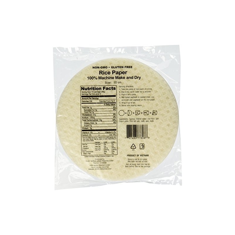 Three Ladies Brand Spring Roll Rice Paper Wrapper (2 Packs)