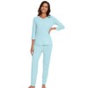 WiWi Viscose from Bamboo Womens Cute Pajamas Set 3/4 Sleeve