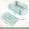 Jeffdad 3 Pack Pastel Crates, Collapsible Plastic Storage Baskets Mini