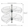 32" Lazy Susan Turntable for Kitchen Blind Corner Cabinet Organizer