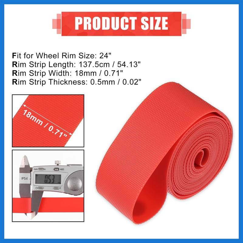 VekAuto 24" Bike Wheel Rim Strip Rim Tape Liner Inner