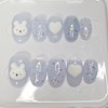 Heart Bear Handmade Nail Tips - Short Oval / 하트