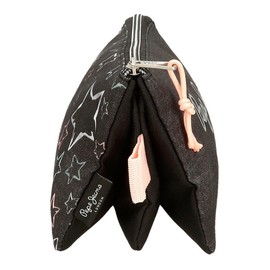 Pepe Jeans Cintia Federmäppchen, dreifach, Schwarz, 22 x 12 x 5 cm, Polyester, von Joumma Bags