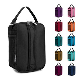 BEIMILY Lunch Box for Men Women Adults,Mini Insulated Lunch Bag for Office Work Picnic,Reusable Portable Lunchbox,Soft Cooler Tote Bag,6 pack cooler bag,Mini,BLACK