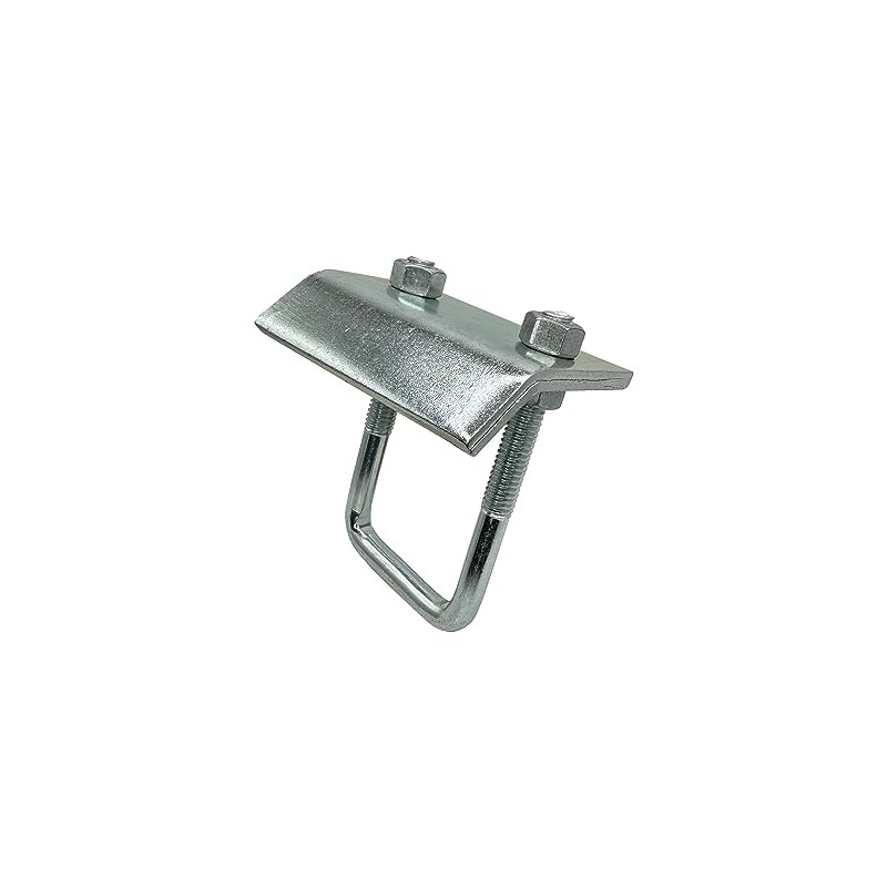 Strut to Beam Clamp with Square U-Bolt and Nuts, 13/16"