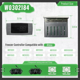 W0302184 Freezer Controller Compatible with Atosa Freezer (MBF8001, MBF8002, MBF8003, MBF8501, MBF8501GR, MBF8503, MBF8503GR, MBF8504, MCF8701, MCF8703)