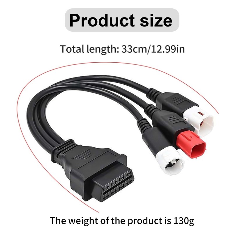 Buaak 3 4 6 Pin OBD2 Diagnostic Cable for Honda