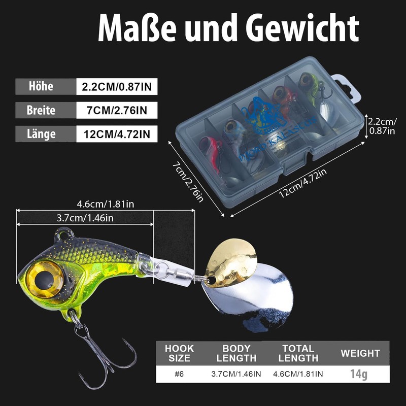 Njord Kalastus Jig Spinner Set with Double Spinner Blade 14