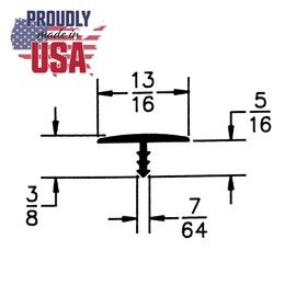 Outwater Industries 25 Foot White 13/16 Inch Center Barb Tee Moulding T Molding Hobbyist Pack, Small Projects, Arcade Machines and Tables
