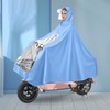 Electric Motorcycle Rain Cape Extended Full Body with Helmet Rainstorm