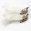 Yolococa 2pcs Champagne Christmas Tree Decoration Birds