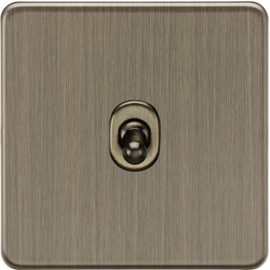 Knightsbridge 10AX 1G Intermediate Toggle Switch - Antique Brass