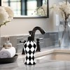 BUNCHBRAVO Elegant Diamond Soap Dispenser | 16oz Hand-Painted Resin Pump