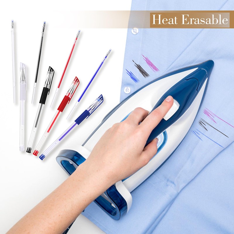 Bewudy 4pcs Heat Erasable Pens for Fabric with 20 Refills,