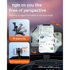 Bawyot Car Phone Holder Dashboard Phone Mount 360 Degree Rotation Multifunctional Clip Design Car Universal Phone Mount Compatible with 4-7 inch cellphones