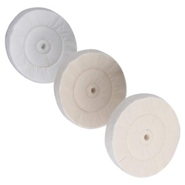 scottchen PRO Buffing Polishing Wheel 3-Step Fine Cotton (60 Ply) / Soft Flannel (40 Ply) / High-Grade Cloth (90 Ply) 3/4" Arbor Hole for Wood Lathe Buffing System– 3Pack