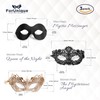 Masquerade Masks for Couples – 3 Pack Gold & Black