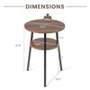 Giantex Round End Table Set of 2, Retro Bedside Table