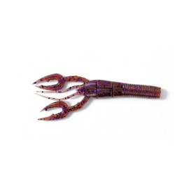 Craw Fat 3.75 Inch Crawdad Jig Trailers 221 Cinnamon Brown with Purp Fishing Lures Bass Jigging Bait Jig Lure Weedless Soft Plastic Swimbait Accessories Freshwater