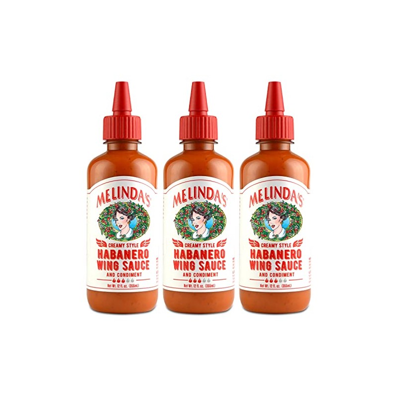 Melinda's - Creamy Style Habanero Wing Sauce - 12oz,3pck