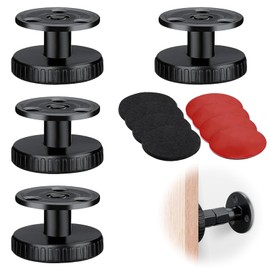 HhBdy Headboard Stoppers Black Bedside Fixer 4Pcs Headboard Fixings Adjustable 27-40 mm Sofa Support Stoppers Strong Load-Bearing Capacity Anti-Sway Wall Protection Bed Stopper Reduce Noise