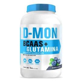Aminoácidos Bcaas + Glutamina D-mon Blue 1kg Sabores Sabor Mora Azul