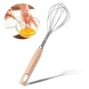 Professional Stainless Steel Whisk with Wooden Handle, Large Long 26