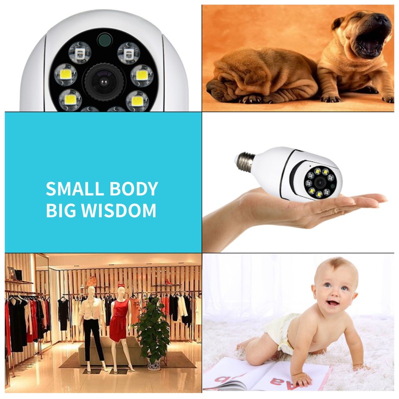 Surveillance Camera 3MP Wireless WIFI Remote Control Outdoor E27 Bulb