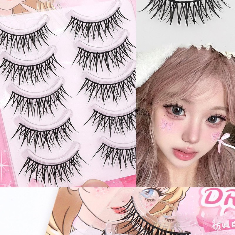 LUYING False Eyelashes for Actress Cosplay Makeup False Eyelashes Soft