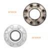 2 Front 8 Lug Chrome Wheel Center Hub Cap Compatible