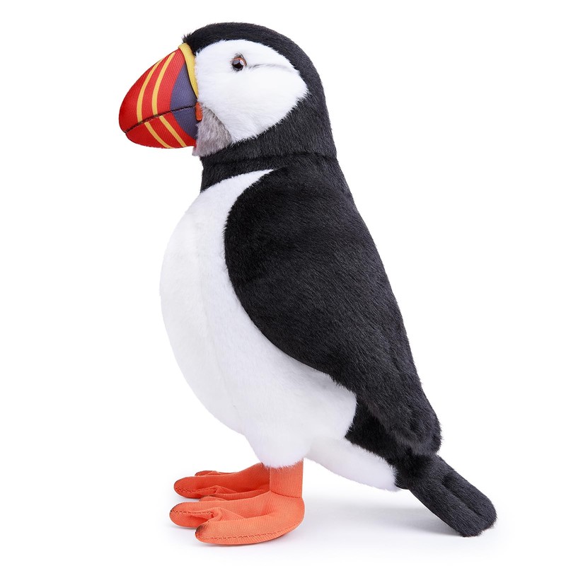 FRANKIEZHOU Realistic Atlantic Puffin Plush Animal,Bird Plush Toy, Beautiful Stuffed
