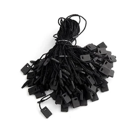 Elizabeth Commercial Tag Fasteners Clothing Clothing Price Tags 1000pcs Store Apparel Tag String String String Loop Black