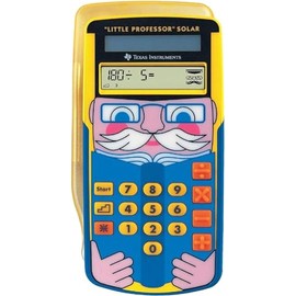 Texas Instruments Texas Instruments Little Professor Rechentrainer (für Vor- und Grundschule, Solarbetrieben, mit 80.000 Rechenaufgaben) gelb-blau