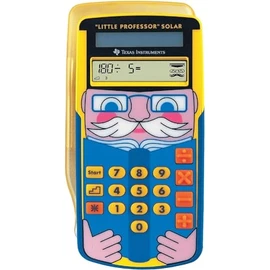 Texas Instruments Texas Instruments Little Professor Rechentrainer (für Vor- und Grundschule, Solarbetrieben, mit 80.000 Rechenaufgaben) gelb-blau