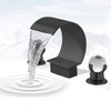BANGPU Bathroom Sink Faucet 3 Hole Widespread Waterfall Bathroom Faucets