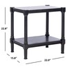 SAFAVIEH Home Collection Rafiki Black Rectangle Bottom Shelf Accent Table