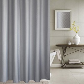 Waterproof Jacquard Shower Curtain Bathroom Partition White/150cm x 200cm