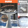 2 Pack Upgrade Bird Bath Heater for Outdoors in Winter,