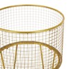 Deco 79 Metal Storage Cart Deep Set Metal Mesh Laundry