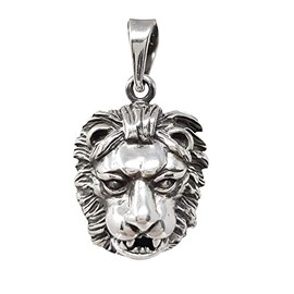 Treasure Bay Men's 925 Sterling Silver Lion Pendant