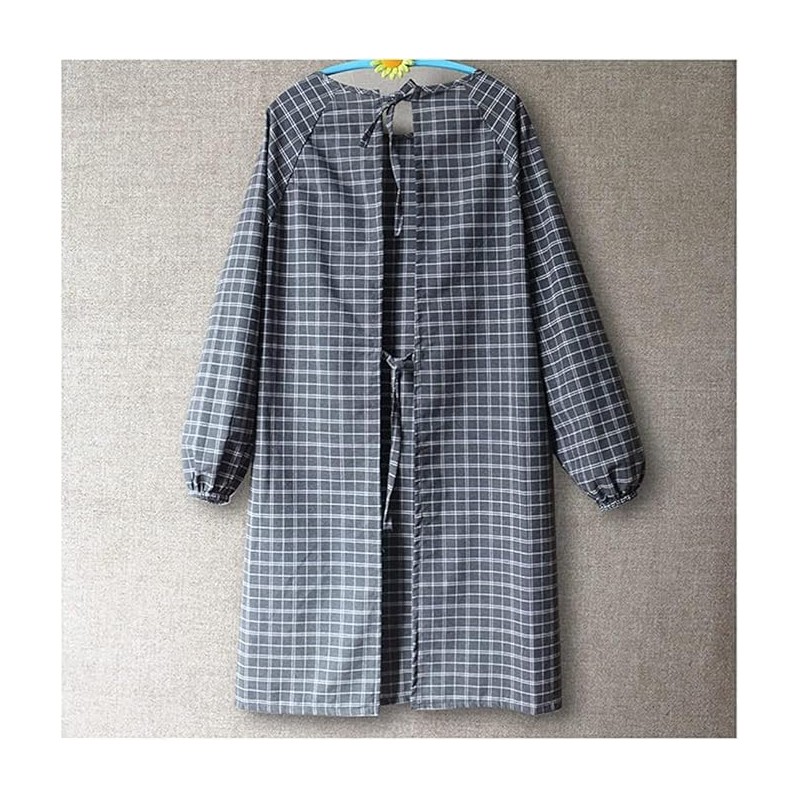 Hedbroli Men's Work Apron, Long Sleeve, Work Apron, Gardening, Gingham,