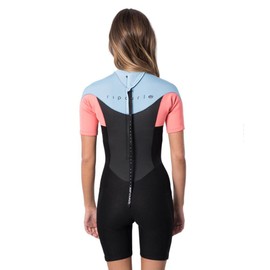 RIP CURL Omega 1.5mm Short Sleeve Womens Wetsuit UK 8 Reg Pink