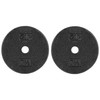 CAP Barbell Cast Iron Standard 1-Inch Weight Plate Set – Barbell Weights for Home Gym, Strength Training, and Weightlifting, 7.5 lb Set of 2, Black