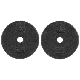 CAP Barbell Cast Iron Standard 1-Inch Weight Plate Set – Barbell Weights for Home Gym, Strength Training, and Weightlifting, 7.5 lb Set of 2, Black