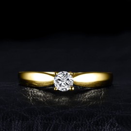 JewelryPalace Cubic Zirconia Engagement Ring Wedding Rings Promise Engagement Ring Silver 925 Women's Solitaire Ring Silver Rings Wedding Rings Proposal Ring Entourage Ring Women's Jewellery Rose Gold