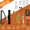 T-HAKEN Sliding Glass Door Handle Set with Mortise Lock -