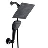 DreamSpa Ultra-Luxury 9" Rainfall Shower Head/Handheld Combo. Convenient Push-Button Flow