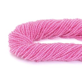 3mm Pink Crystal Round Faceted Beads, Sku#U1865