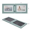 WISADD Horizontal 5X7 Picture Frames Double Hinged Wood Folding Photo