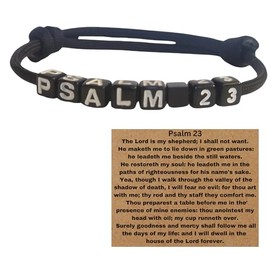 Psalm 23 Paracord Bracelet with Scripture Card